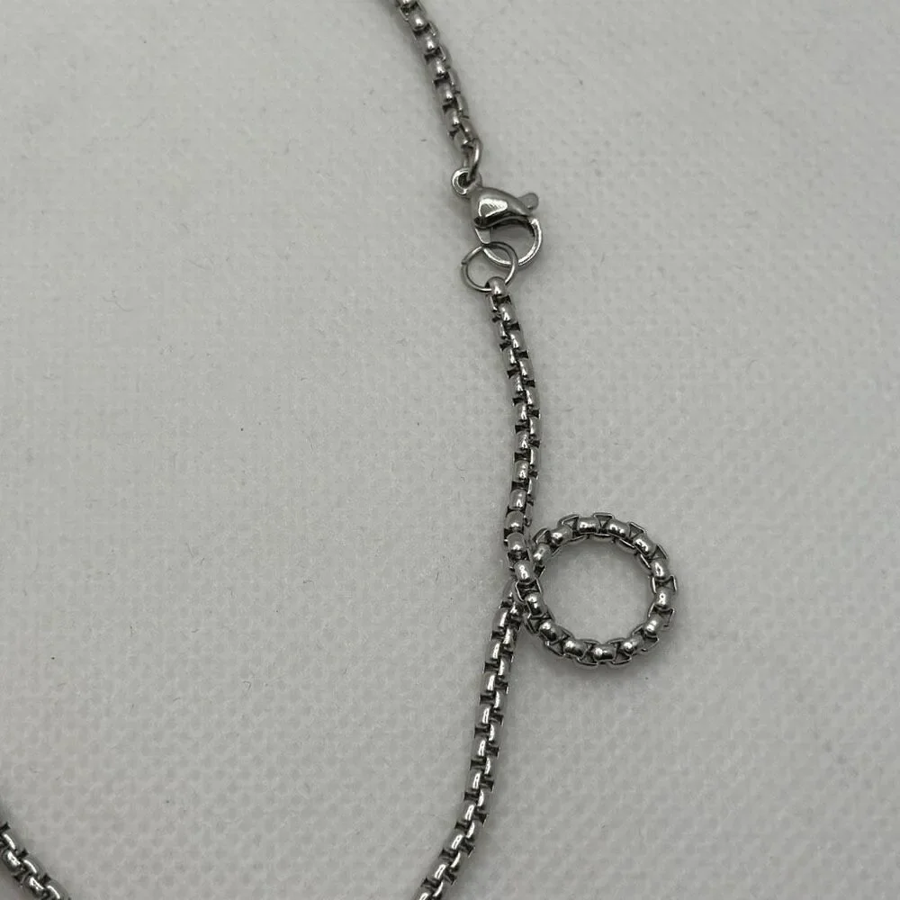 Gothic Ornate Cross Necklace Silver Tone Titanium Plated Unisex